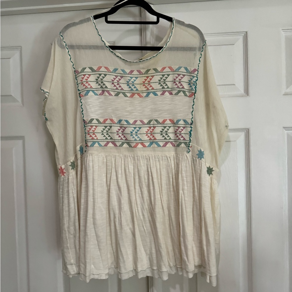 Free People Mesh Jersey Tunic Size Large